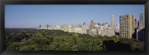 Framed High Angle View Of A Park, Central Park, NYC, New York City, New York State, USA Print