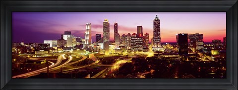 Framed Night, Atlanta, Georgia, USA Print