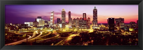 Framed Night, Atlanta, Georgia, USA Print