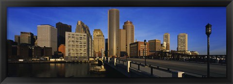 Framed Skyscrapers in a city, Boston, Massachusetts, USA Print