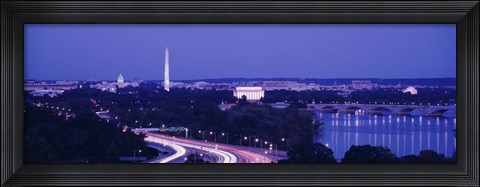 Framed Evening Washington DC Print