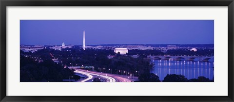 Framed Evening Washington DC Print