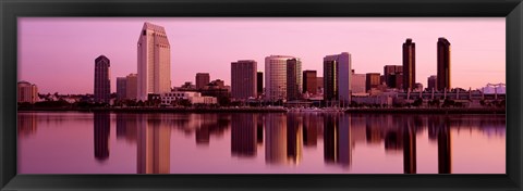 Framed Skyline San Diego CA Print