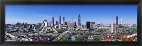 Framed USA, Georgia, Atlanta, skyline Print