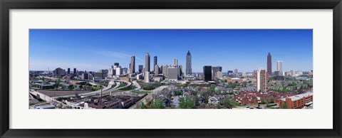 Framed USA, Georgia, Atlanta, skyline Print