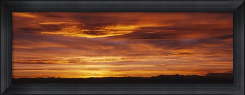 Framed Sky at sunset, Daniels Park, Denver, Colorado, USA Print