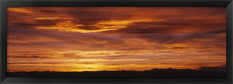 Framed Sky at sunset, Daniels Park, Denver, Colorado, USA Print