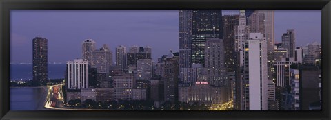 Framed Buildings in a city, Chicago, Cook County, Illinois, USA Print