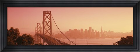 Framed San Francisco Skyline with Bay Bridge Print