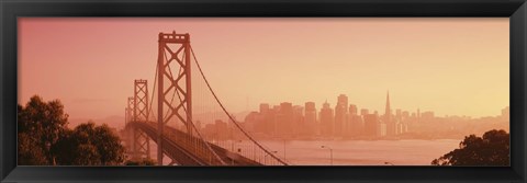 Framed San Francisco Skyline with Bay Bridge Print