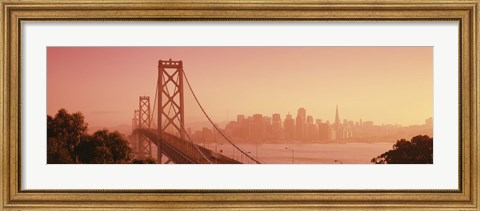Framed San Francisco Skyline with Bay Bridge Print