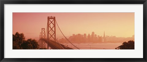 Framed San Francisco Skyline with Bay Bridge Print