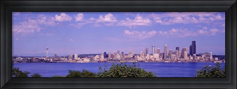 Framed Puget Sound, City Skyline, Seattle, Washington State, USA Print
