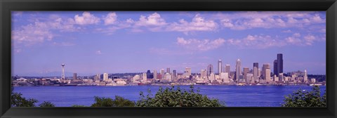 Framed Puget Sound, City Skyline, Seattle, Washington State, USA Print