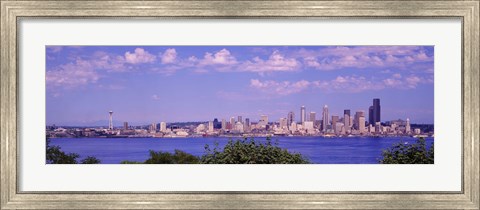 Framed Puget Sound, City Skyline, Seattle, Washington State, USA Print