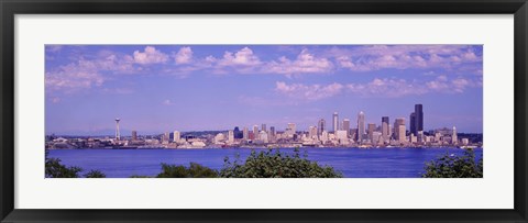 Framed Puget Sound, City Skyline, Seattle, Washington State, USA Print