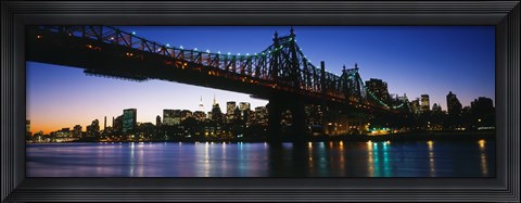 Framed USA, New York City, 59th Street Bridge Print