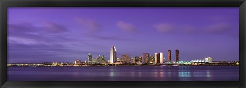 Framed USA, California, San Diego, dusk Print
