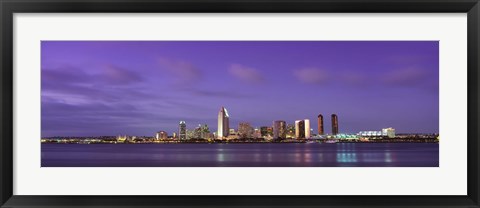 Framed USA, California, San Diego, dusk Print