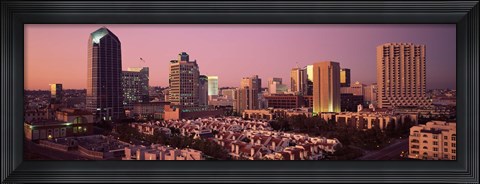 Framed Buildings in a city, San Diego, San Diego County, California, USA Print