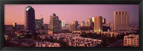 Framed Buildings in a city, San Diego, San Diego County, California, USA Print