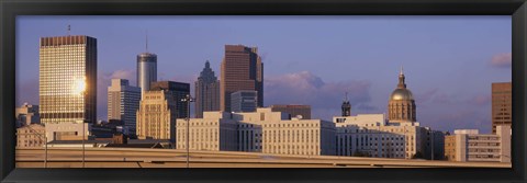 Framed Atlanta, Georgia Skyline Print