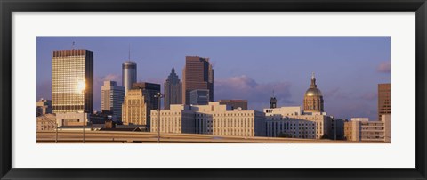 Framed Atlanta, Georgia Skyline Print