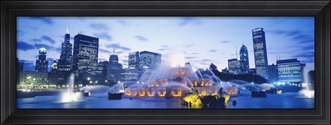 Framed Buckingham Fountain, Grant Park, Chicago, Illinois Print