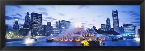 Framed Buckingham Fountain, Grant Park, Chicago, Illinois Print