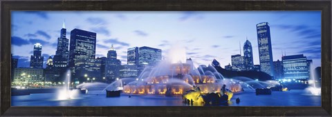 Framed Buckingham Fountain, Grant Park, Chicago, Illinois Print