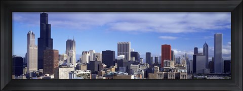 Framed Skyscrapers in a city, Sears Tower, Chicago, Cook County, Illinois, USA Print