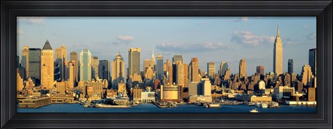 Framed Hudson River, City Skyline, NYC, New York City, New York State, USA Print
