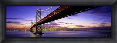 Framed Bay Bridge at Twilight Print