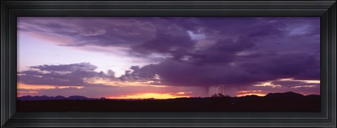 Framed Thunderstorm clouds at sunset, Phoenix, Arizona, USA Print