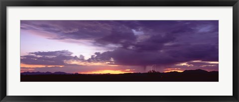 Framed Thunderstorm clouds at sunset, Phoenix, Arizona, USA Print