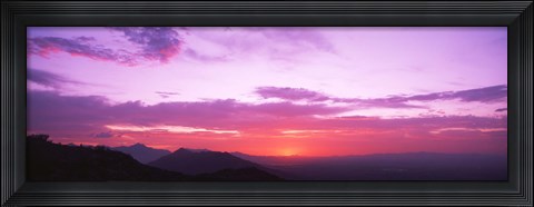 Framed Clouds over mountains, Sierra Estrella Mountains, Phoenix, Arizona, USA Print