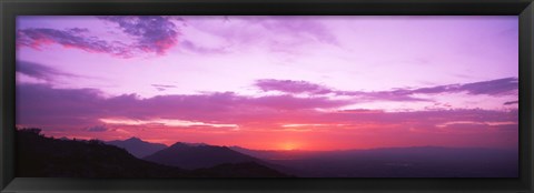 Framed Clouds over mountains, Sierra Estrella Mountains, Phoenix, Arizona, USA Print