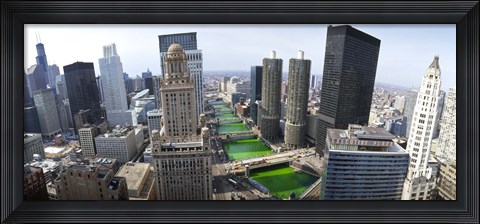 Framed St. Patrick&#39;s Day Chicago IL USA Print