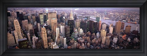 Framed Aerial View of New York City Skyline Print