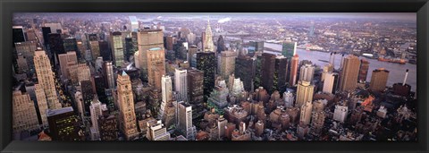 Framed Aerial View of New York City Skyline Print