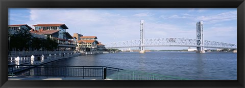 Framed Bridge Over A River, Main Street, St. Johns River, Jacksonville, Florida, USA Print