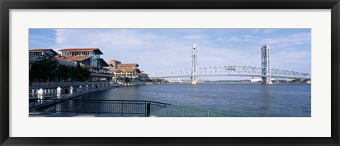 Framed Bridge Over A River, Main Street, St. Johns River, Jacksonville, Florida, USA Print