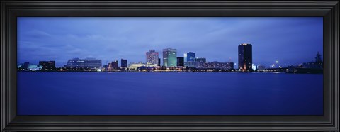 Framed Buildings on the waterfront, Norfolk, Virginia, USA Print
