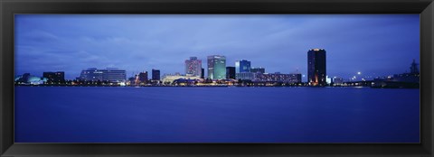 Framed Buildings on the waterfront, Norfolk, Virginia, USA Print