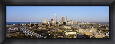 Framed USA, Ohio, Cleveland, aerial Print
