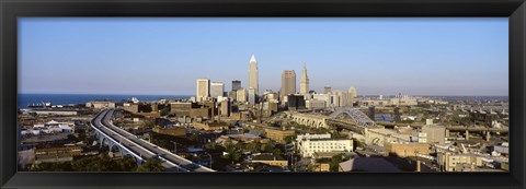 Framed USA, Ohio, Cleveland, aerial Print