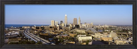 Framed USA, Ohio, Cleveland, aerial Print