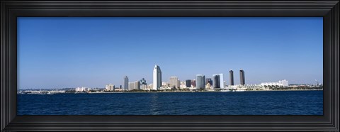 Framed Clear Blue Sky Over San Diego Print