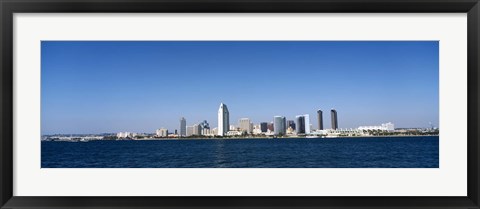 Framed Clear Blue Sky Over San Diego Print