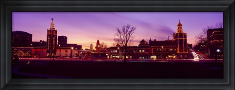 Framed Buildings in a city, Country Club Plaza, Kansas City, Jackson County, Missouri, USA Print